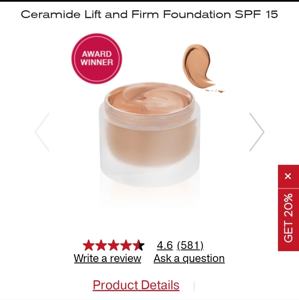 Elizabeth Arden cerimide lift and firm plus spf15